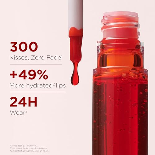 Clarins NEW Water Lip Stain | Long Lasting, Transfer-Proof, Lightweight and Kiss Proof | Buildable Matte Finish | Contains Hyaluronic Acid | 0.2 Fluid Ounces