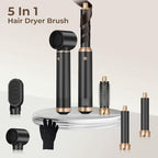 Blow Dryer Brush 5 in 1, Negative Ion Hair Dryer Brush Set Air Styler Curling Wrap Air Curler, Upgrade Hot Air Brush Curling Iron Hair Styling Tools As A Gift for Straight/Curling/Drying/Smoothing