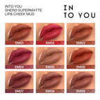 INTO YOU Matte Lipstick for Women, Matte Red Lipstick Long Lasting, Multi-Purpose for Lips and Cheek, Non-Stick Cup Not Fade Lip Stain Makeup Cosmetics Official Directly (EM07)