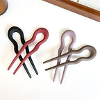 FRDTLUTHW 5.1Inch U Shaped Hair Fork Frosted French Hair Pin for Women Girls(pack of 4)