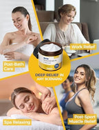 Magnesium Cream for Sleep - Topical Magnesium Lotion for Leg Cramps & Pain, Muscle Relaxation, Calm - Natural Body Butter for Deep Hydration - Safe for Kids (Vanilla)