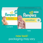 Pampers Baby Wipes, Sensitive, Water Based Wipe, Clinically Proven, Hypoallergenic, and Unscented for Babies, 1008 Wipes Total (12 Flip-Top Packs)