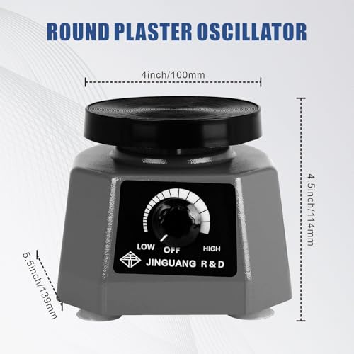 Dental Vibrating Plate, Smooth and Reliable Vibrating Table, High Power Dental Vibrator 4", Small Size Round Plaster Oscillator, Non-Slip Lab Vibrator