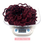 Burgundy Curly Wavy Braiding Hair Pre Stretched Boho Hair for Braiding Deep Ocean Wave Crochet Hair Water Deep Wave Boho Curls Bohemian Braids Hair Extensions 24 inch 2 Packs