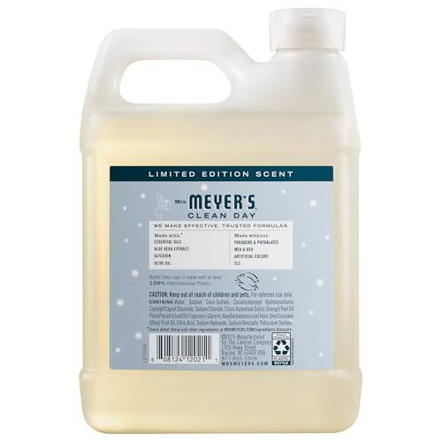MRS. MEYER'S CLEAN DAY Hand Soap Refill, Snowdrop Scent, 33 Fl Oz Bottle