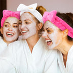Semato Bachelorette Party Favor Set Bride Spa Headband Bride Headband and Bridesmaid Headband Skincare Headbands for Women Cute Bow Head Bands Party Supplies (1 bride+ 7 hot pink)