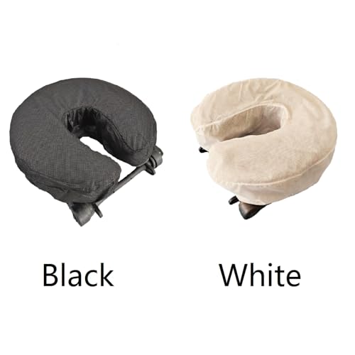Pack of 75 Fitted Disposable Massage Headrest Covers Face Rest Cradle Covers Black