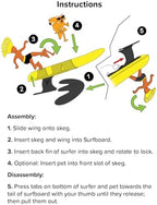 Surfer Dudes Classics Wave Powered Mini-Surfer and Surfboard Toy - Newport Naomi