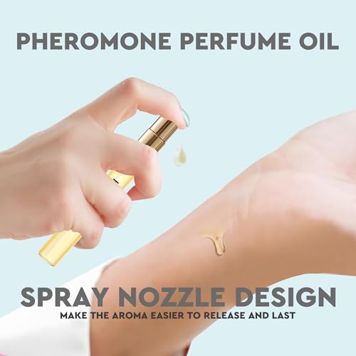 Pheromones Perfumes for Women&Men, No.12, Long-Lasting Cherry Perfumes Oil, Essence of Blossoming Floral, Airy Scents, 0.6 fl.oz,Pheromone Perfume for Women Travel Size Spray Nozzle
