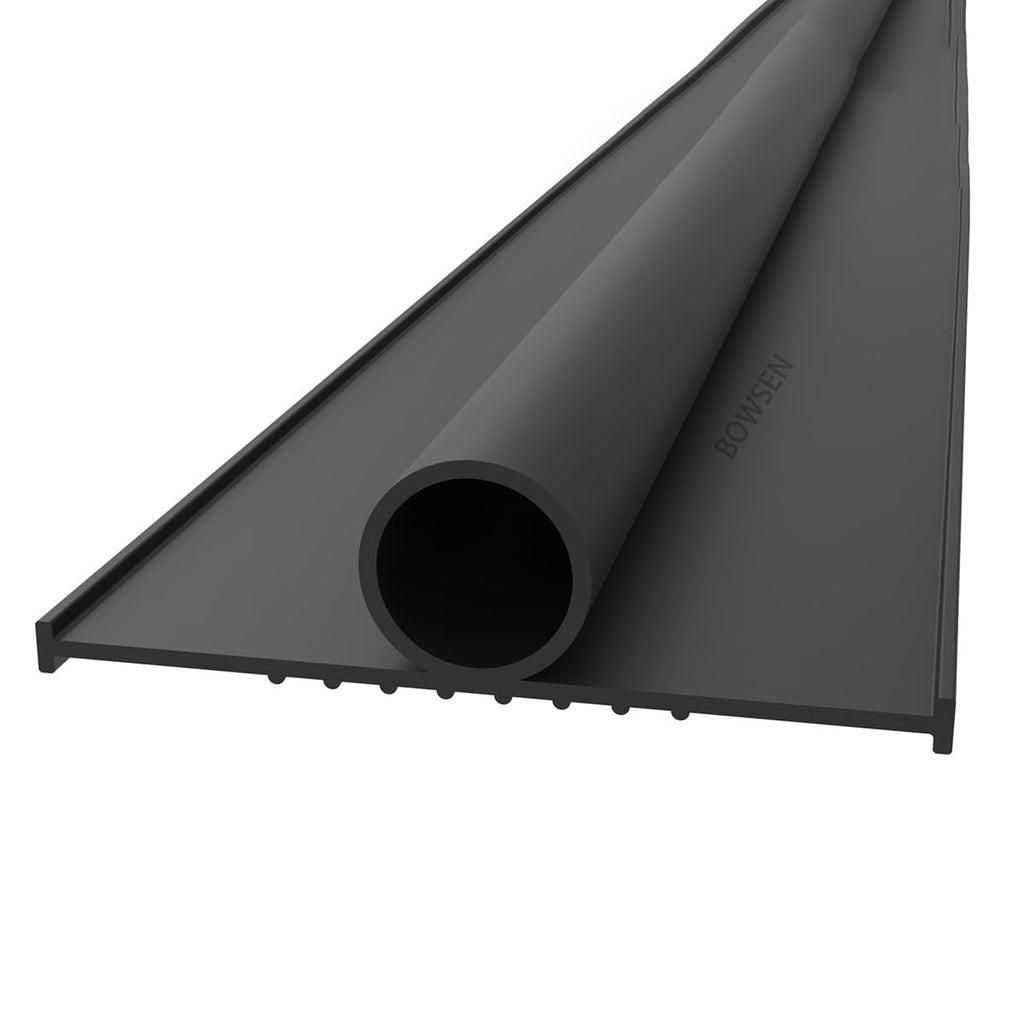 BOWSEN Garage Door Bottom Seals Weatherproof Weather Stripping Threshold Buffering Sealing High Performance EPDM Rubber Resistance Gasket Black 1/4 Inch T-End, 10FT Long