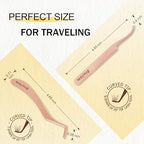 Lash Applicator Tool 2PCS Individual Tweezers for Eyelash Extensions - Professional Curved Applicator for DIY Cluster Lashes