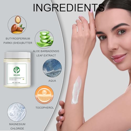 Neuropathy Cream, 4OZ Nerve Relief Lotion, Magnesium Body Butter, Deeply Moisturizes Skin, Keep Soft Smooth