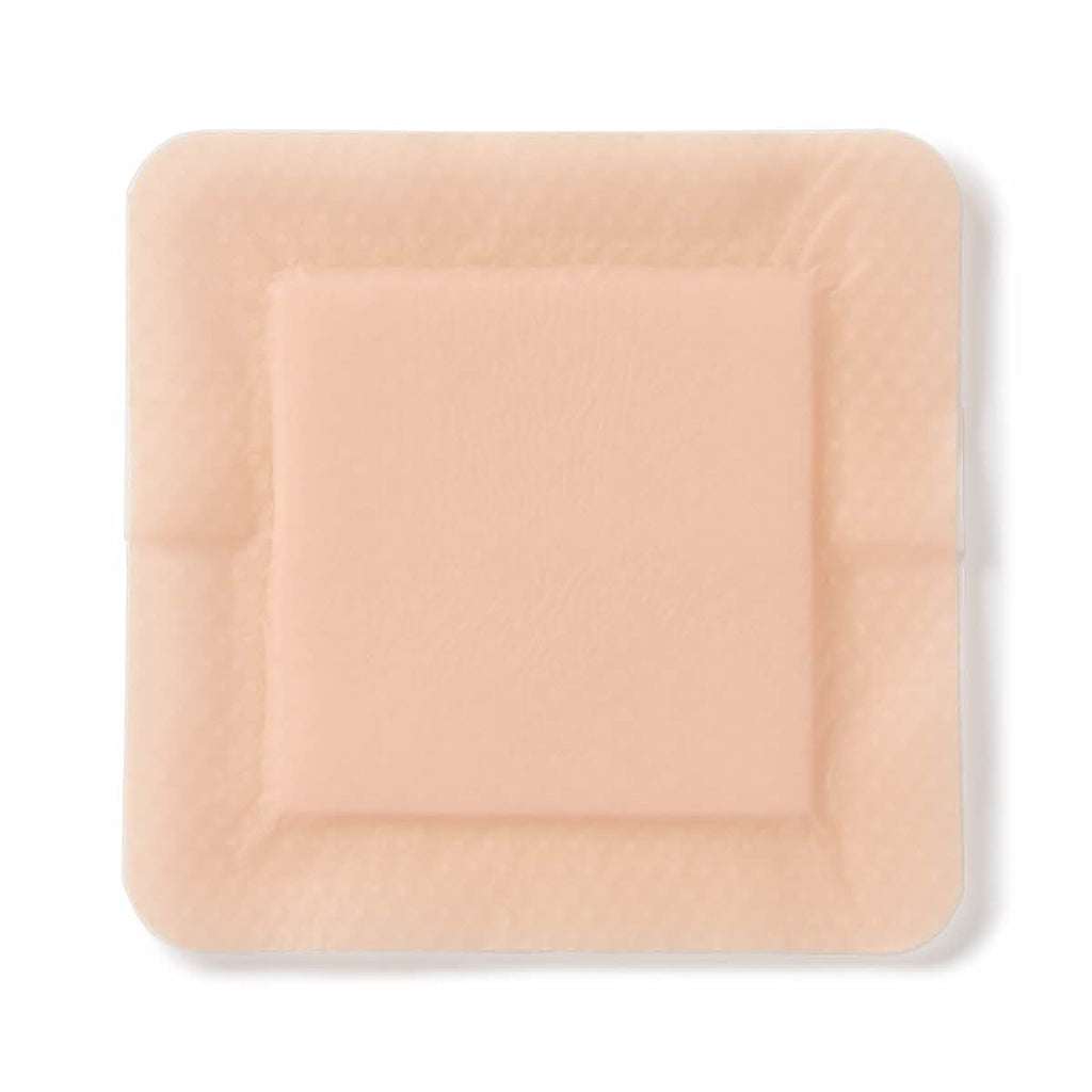 Optifoam Gentle EX Silicone-Faced Bordered Foam Dressing, 4" x 4", 10 Count