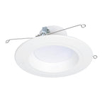 HALO RL 5/6 in LED Recessed Light Trim Selectable Color Temperature 2700K 3000K 3500K 4000K 5000K Dimmable Dim to Warm 600 Lumens Wet Location Indoor Outdoor Retrofit Downlight RL56069FSD2W1EWH