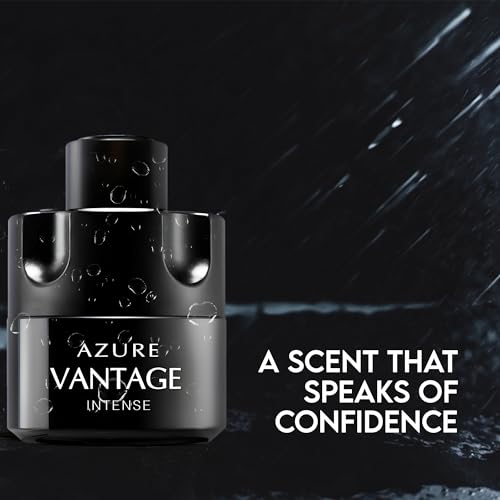 Men's Cologne Azure Vantage Eau De Toilette Body Spray Fragrance For Men- Daywear, Casual Daily Perfume Set with Suede Pouch- 3.4 Fl Oz Bottle- Ideal EDT Beauty Gift for Birthday, Anniversary