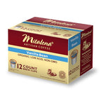 Mitalena Vanilla Bean Low Acid Coffee Pods - Medium Roast Flavored Coffee for Keurig K-cup Brewer - Avoid Heartburn and Acid Reflux - 12 cups