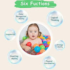 Vanland Ball Pit Balls for Baby and Toddler Phthalate Free BPA Free Crush Proof Plastic - Multicolored Pit Balls in Reusable Play Toys for Kids with Storage Bag