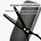 Professional Hair Cutting Shears,6 Inch Hairdressing Shears Barber Hair Scissors Edge Razor Sharp Blades Haircut Scissors for Men Women Kids Japan 440c Stainless Steel (Rainbow) (Black)