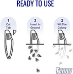 TERRO T1813B Outdoor Ready-to-Use Liquid Ant Bait Stake Ant Killer Trap - Kills Common Household Ants - 12 Bait Stakes