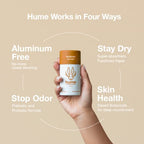 Hume Supernatural Aluminum Free Deodorant for Women & Men - Probiotic and Plant-Based, Long-Lasting Moisture Absorbing - Clean and Effective (Out West - 2-Pack)