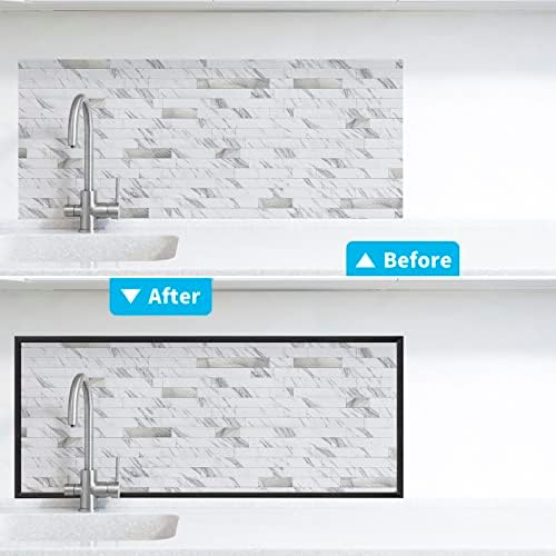 Art3d 20ft Outside Vinyl Corner Trim Peel and Stick for Tile and Wall Edges, Furniture Decoration Black