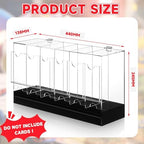 1 Pcs Acrylic Booster Pack Dispenser, Card Dispenser Storage and Organizer, for Trading Card, Booster Packs, Sports & More (Black Base 6 Slots)