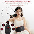 Red Light Therapy for Body:5 Light Levels Infrared Light Heat Therapy Belt Wrap for Back/Waist/Muscle/Pain Relief 660nm & 850nm Led Beads Red Light Therapy Device with Timer