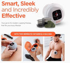 KOP Electric Smart Cupping Kit for Massage Therapy - Home Electric Cupping Set with Heat, Massage, Red Light, and Suction - 2 Size Cups with Travel case