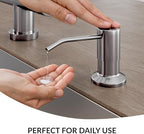 Soap Dispenser for Kitchen Sink(Brushed Nickel),Stainless Steel Countertop Dish Soap Dispenser Pump with 47 '' Extension Tube kit