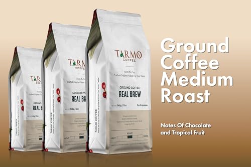 Tarmo Coffee | REAL BREW - Low Acid Ground Coffee, Vietnamese Coffee, Premium Arabica, Medium Roast, 12 Oz Bag