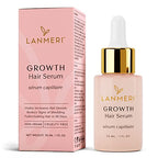 Lanmeri Vegan Hair Growth Serum - Natural Hair Regrowth and Hair Loss Treatments for Women & Men - Scalp Serum for Thinning Hair - Fuller, Thicker and Healthier Hair in 90 Days, All Hair Types