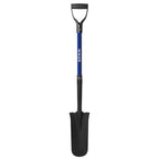 WIKER Spade Shovel,Sharp Shooter Shovel,Shovels for Digging,Planting,Trenching,Gardening,Drain Spade with Fiberglass Handle Heavy Duty,Blue,45 inches