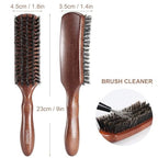 Hair brush for Men, Boar Bristles Brush for Fine Thin Medium Hair, Nature Boar Hairbrush for Beard Styling