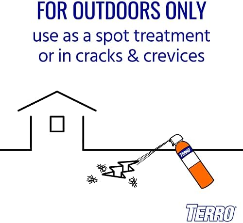 TERRO T1700SR 2 Pack 19 oz Outdoor Ant Killer Spray, White