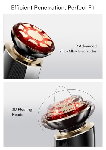 3-in-1 Red Light Therapy for Face and Neck, Skin Tightening Device True Beauty Glow Facial Massager for Skin Care, Effective Wrinkle Reduction Anti-Aging with Lifting, Tightening, Infusing