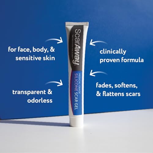 ScarAway Complete Scar Treatment Kit, Clinically Supported Treatment for Scars (2) Tan Medical-Grade Silicone Scar Sheets (1.5" x 3") and Silicone Gel (0.35 Oz), Water-Resistant & Self-Adhesive