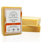 Turmeric Soap Bar (3 Pack) - Goat Milk Soap Bar, Natural Soap for Men & Women - Handmade Bar Soap w/Real Milk - Premium, No Dyes - (Large, 5oz)