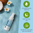 Essentially Based Eyelid Cleanser Kit - 2 oz Eyelids and Eyelash Cleaner - Hypochlorous Acid Spray Solution - Eye Wash Solution with 30 Application Pads - Made in USA