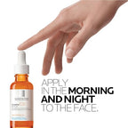 La Roche-Posay Pure Vitamin C Serum For Face With Hyaluronic Acid & Salicylic Acid, Hydrating & Brightening Serum, Boost Radiance & Reduce Wrinkles, Paraben Free