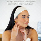 VOLO Spa Headband for Women | Hair Band for Makeup, Washing Face, Skincare, Shower & More | Ultra-Soft, Absorbent, Stretchy | Fits All Head Sizes | Microfiber | Luna Gray & Cloud Pink 2PK