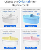 [Original] Waterdrop Alkaline Water Filter Replacement for All Waterdrop Pitcher and Dispenser Filtration System, Increase PH, Improved Coffee Taste, Last Up to 2 Months or 100 Gallons (Pack of 2)