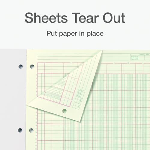 Adams Analysis Pad, 8 1/2" x 11", 100 Pages (50 Sheets), 6 Columns, Green