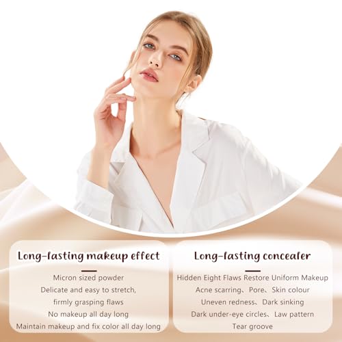 Colored Clay CC Undereye Corrector, Color Corrector for Dark Circles with Brush, CC Undereye Corrector, Conceal & Brighten Dark Circles, Under Eye Hydrating Concealer for Women (Medium-Tan Peach)