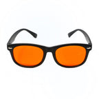 DefenderShield Blue Light Glasses For Kids – Kids Blue Light Glasses Girls and Boys With Orange Lenses (99% Blue Light Blocking) For Screens – Lightweight, Flexible & Shatterproof Black Fit Frames