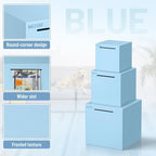 hizgo Adults Blue Piggy Bank, Stainless Steel Piggy Bank for Adults/Kids Must Break to Open, Unopenable Money Saving Box(4.72-inch, Blue)