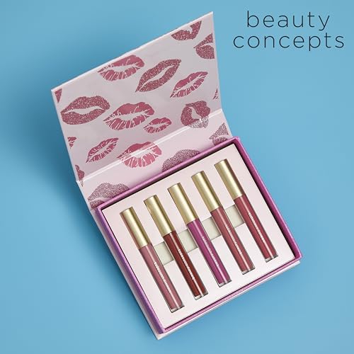 Beauty Concepts Lip Gloss Collection – Shimmering, Glossy Lip Makeup Set for a Radiant Finish, Pretty Pink