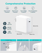 Charger for MacBook Air MacBook Pro 13 14 15 16 inch 2025 2024 2023 2022 2021 2020, M1 M2 M3 M4 Laptop 70W USB C Power Adapter, iPad, LED, 6.6FT USB-C Cable, Charging as Fast as Original Quality
