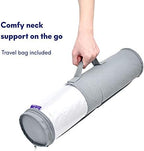 C CUSHION LAB Roll Pillow for Neck Relief - Extra Dense Memory Foam Round Cylinder Bolster for Cervical Support, Spondylosis, Neck Pain Relief, & Spine Lumbar Traction - Washable Cover & Travel Bag