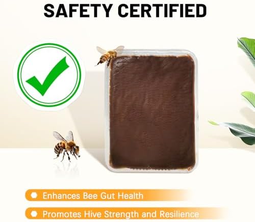 20% Natural Pollen Patties for Honey Bees, High Protein Pollen Patty to Supplemental Bee Winter and Improves Colony Health (5 Pack)