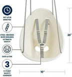 Swurfer Coconut Toddler Swing – Comfy Baby Swing Outdoor, 3- Point Adjustable Safety Harness, Secure, Safe Quick Click Locking System, Blister-Free Rope, Easy Installation, Ages 6-36 Months